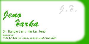 jeno harka business card